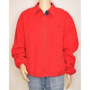 POLO RALPH LAUREN Red Full Zip Polartec Bi-Swing Fleece Jacket Men's Size XL